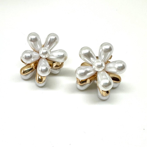 Заколки краб з перлинами 76277 пара