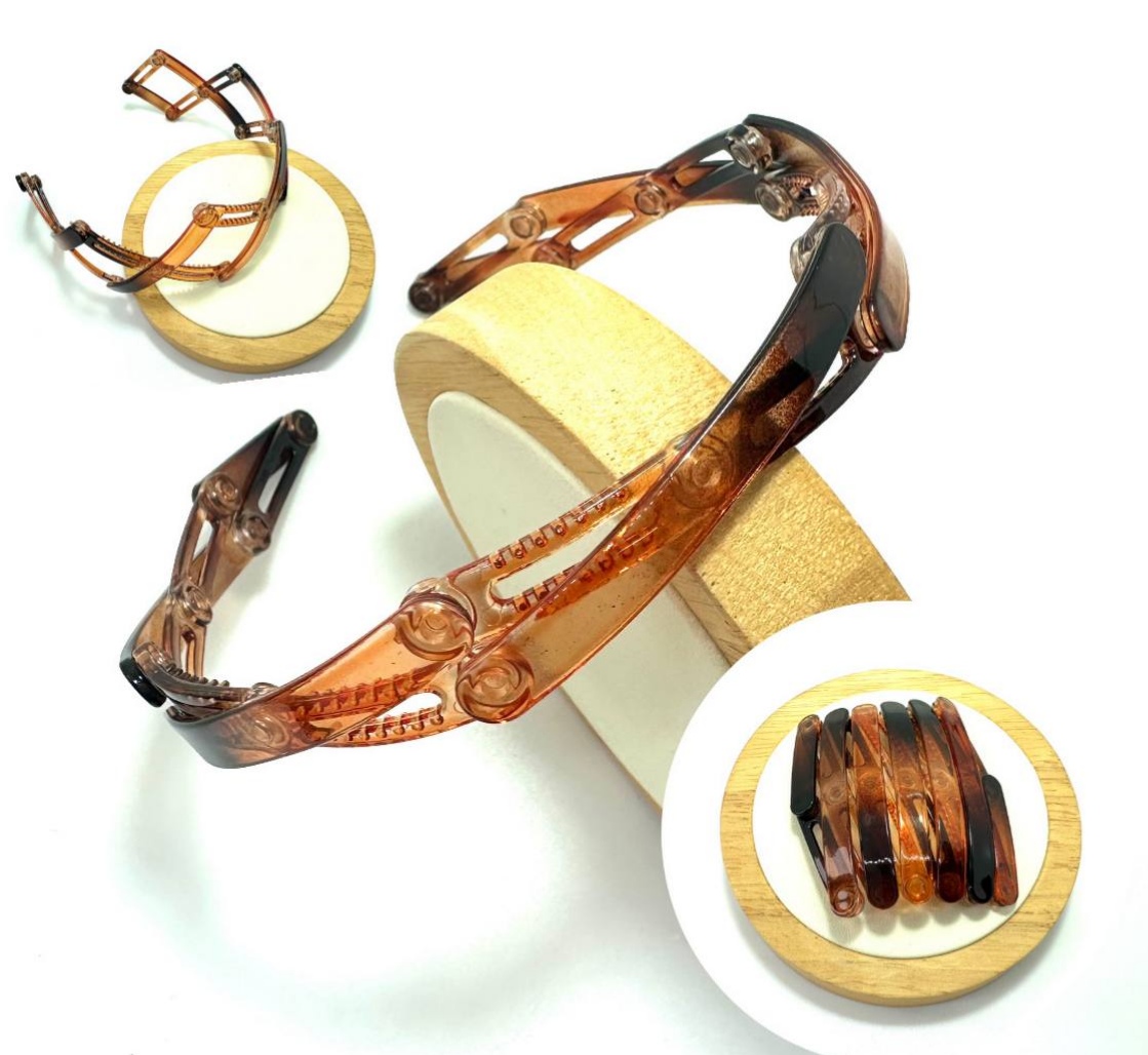 Обруч трансформер для волосся 037472 коричневий 1шт