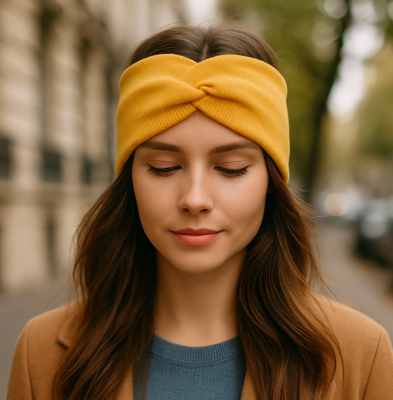 Пов‘язка для волосся чалма 201040 жовтий