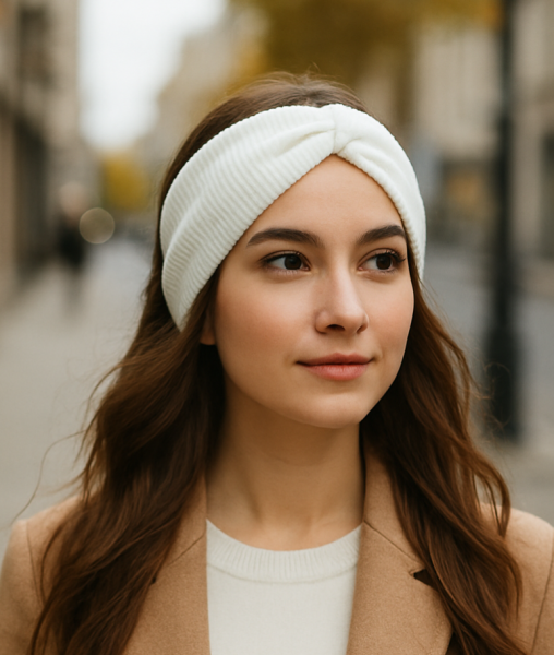 Пов‘язка чалма на гололову 201078 білий