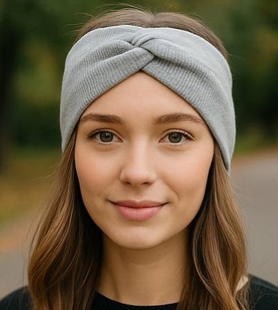 Пов‘язка чалма на голову 201079 сірий