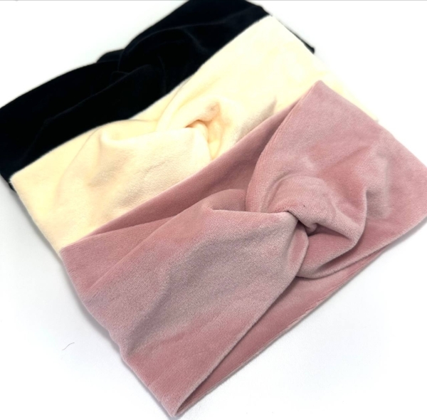 Пов‘язка чалма на голову бархат 201111 упак 3шт