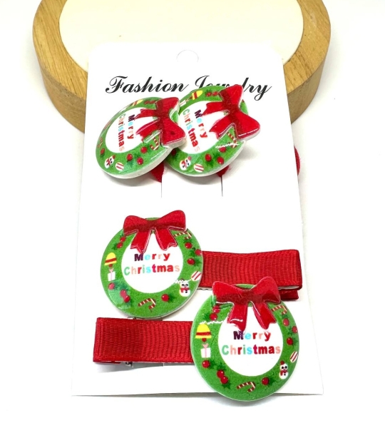 Новий рік набір 91372 резинки+заколки