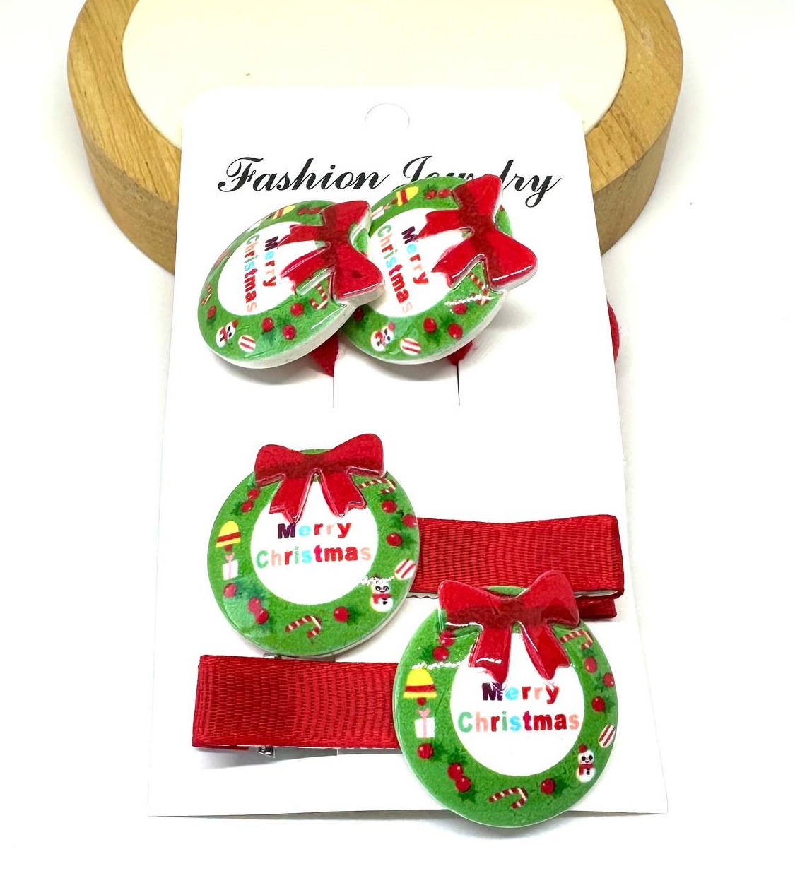 Новий рік набір 91372 резинки+заколки