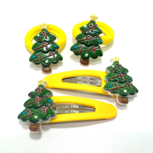 Новий рік набір 91373 резинки+заколки